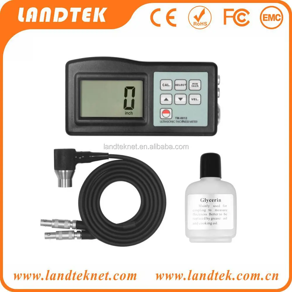

Digital Ultrasonic Thickness Tester TM-8812 for metal, polyethylene, PVC, etc