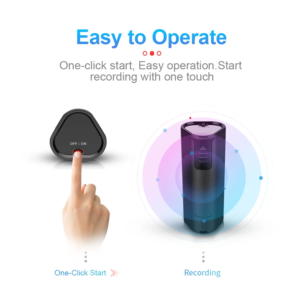 Профессиональный мини диктофон Easy Hidde двойной аккумулятор непрерывная запись 300