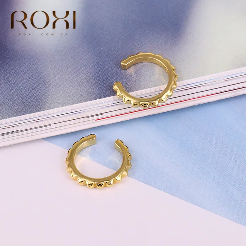 Винтажные серьги клипсы ROXI геометрические круглые каффы для ушей не проколотые