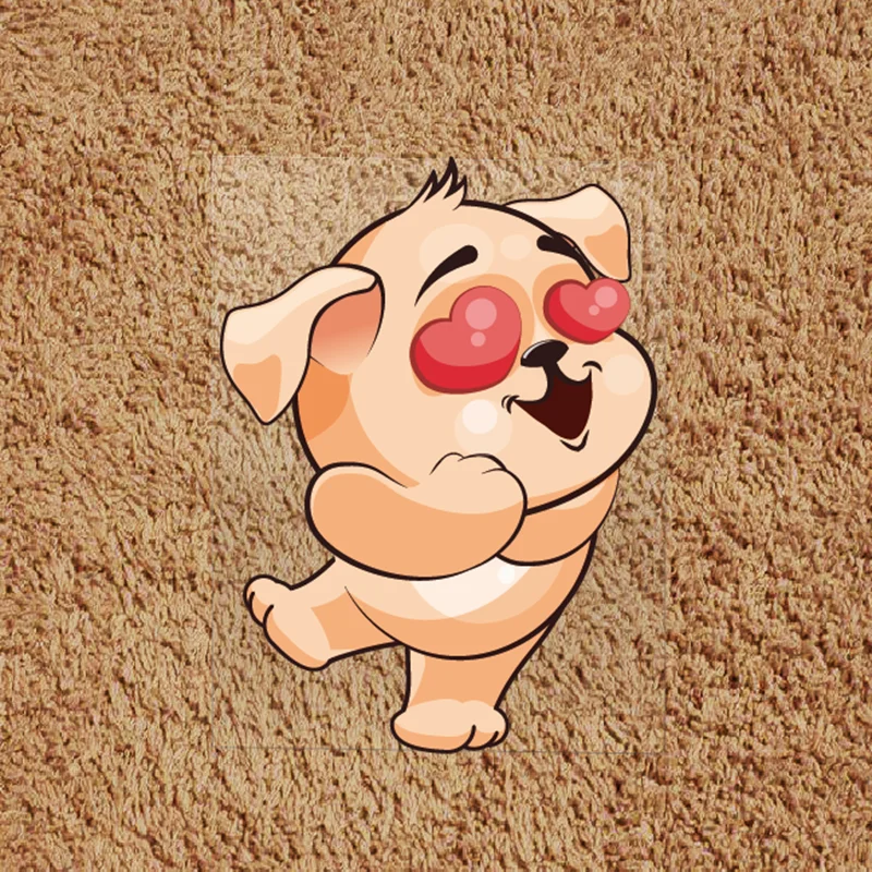 Милые Мультяшные наклейки с рисунком каракули и собаки декоративные на корпус