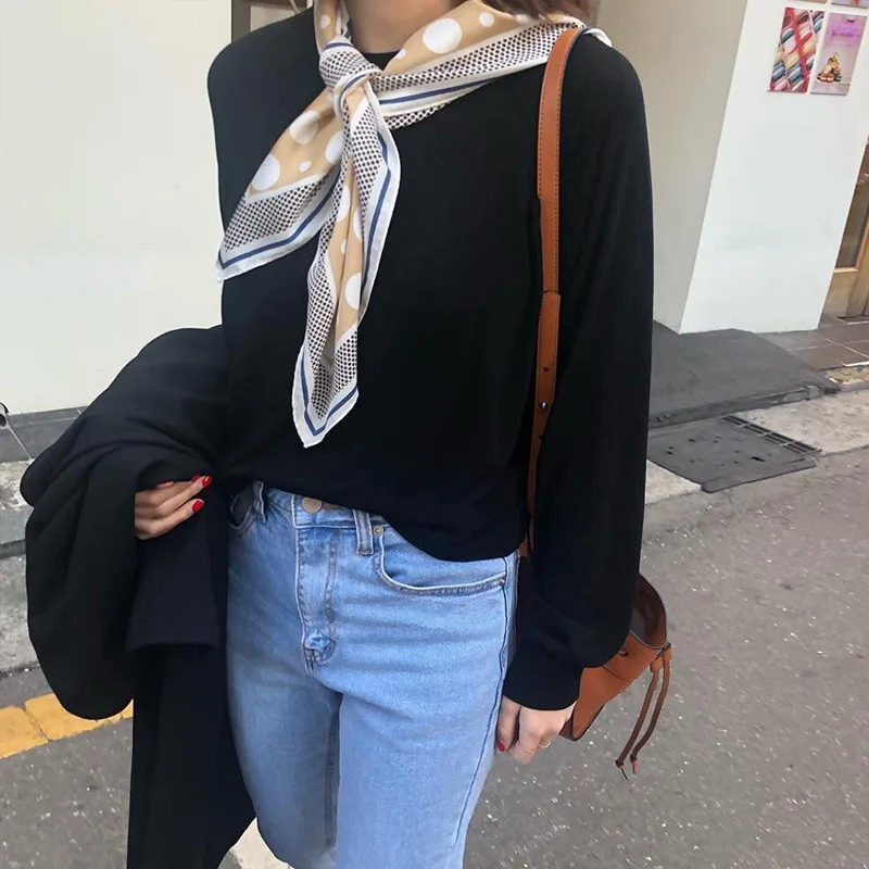 Модный этикет 70*70 см высококачественный шарф для женщин маленькие мягкие