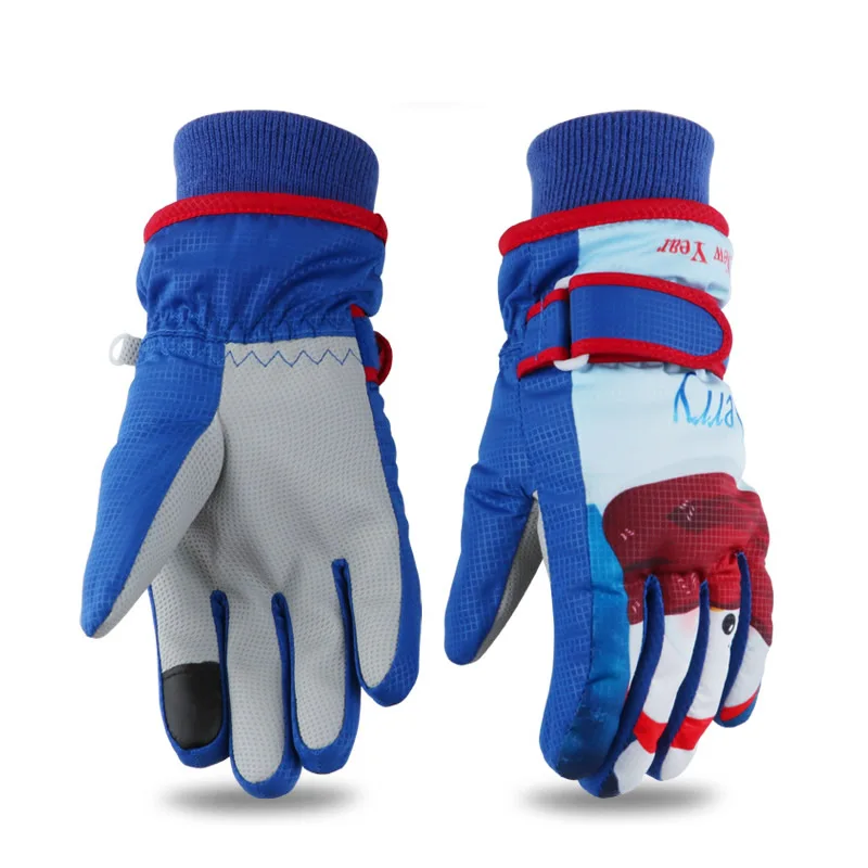 Плотные лыжные перчатки Детские ветрозащитные водонепроницаемые регулируемые