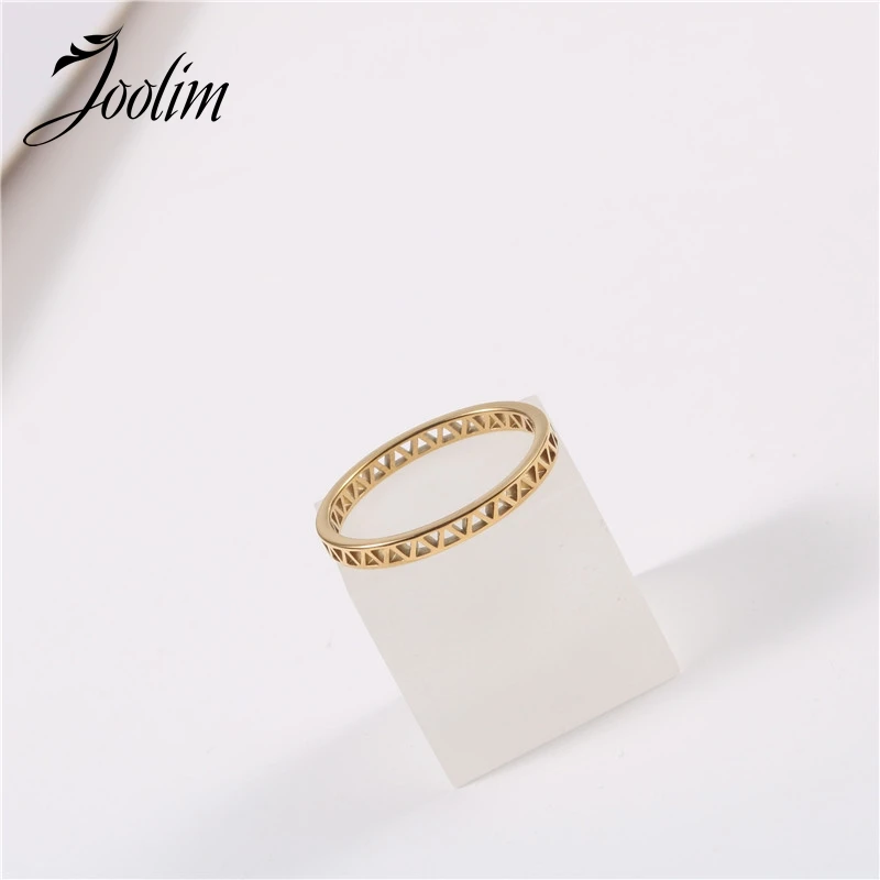 

Joolim High End PVD Symple Hollow Rings for Women Stainless Steel Jewelry Wholesale