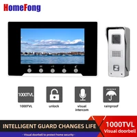 homefong door intercom systems video door phone outdoor doorbell camera call panel wired monitor unlock ip65 night vision