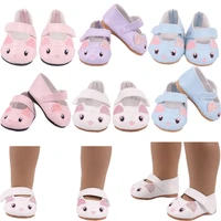 cute pink white purple blue cat casual shoes for 18 inch american and 43 cm reborn baby doll clothes accessoriesour generation