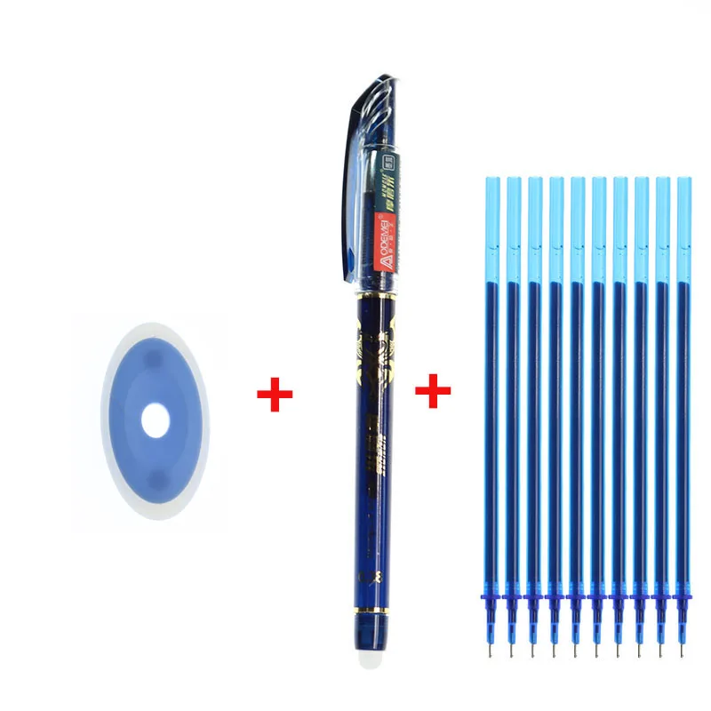 12pc Ink-blue colour 20 комплектов/набор перезаписываемых гелевых ручек стержень со стираемыми чернилами 0,5 мм иглы заправка синий черный чернила синий красный, чернила школьные канцелярские принадлежности - Цвет: 12pc Ink-blue colour