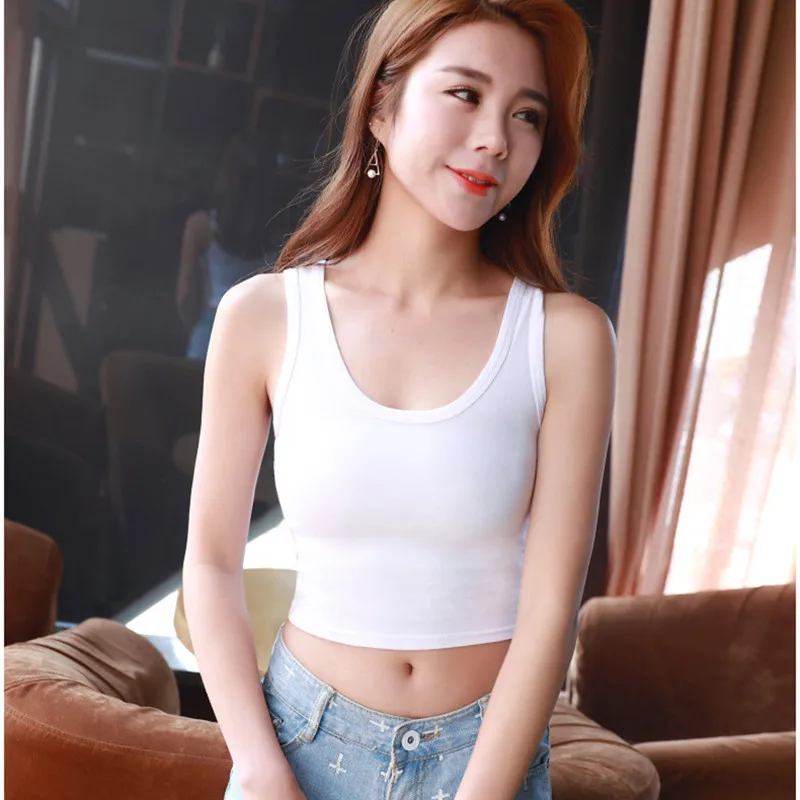 Хлопковая майка женская 3 шт./пакет черно-белая серая с круглым вырезом