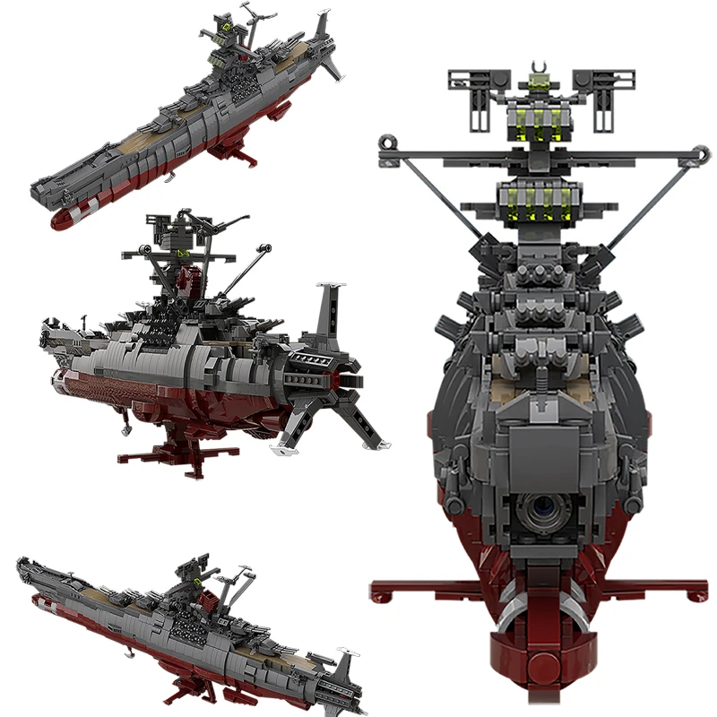 

Конструктор MOC Space Ship серии Warship Yamato, знаменитая лодка, высокотехнологичные строительные блоки, кирпичи, модель, детский подарок, развивающая...