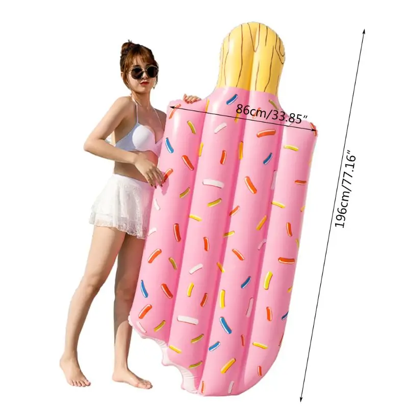 

Funny Inflatable Ice Cream Pool Floating Row Swimming Pool Air Mattress Bed Water Riding Hammock Summer Beach Party Toys