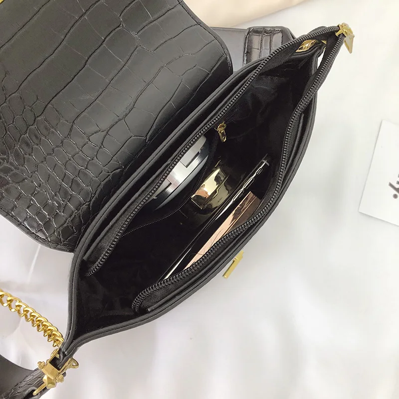 Новые однотонные кожаные сумки через плечо с камнями для женщин роскошная