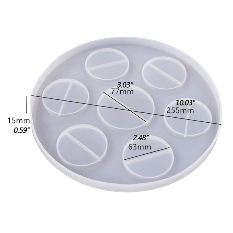 

Coaster Cup Mat Crystal Epoxy Resin Mold Serving Plate Tray Silicone Mould DIY Handmade Crafts Casting Tools