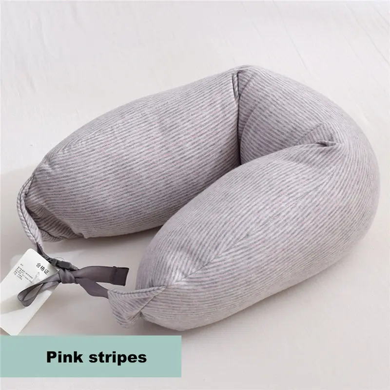 

U-образные подушки для шеи, мягкая дорожная массажная подушка для талии, японская подушка для сна в самолете с частицами пены, уход за шейным отверстием