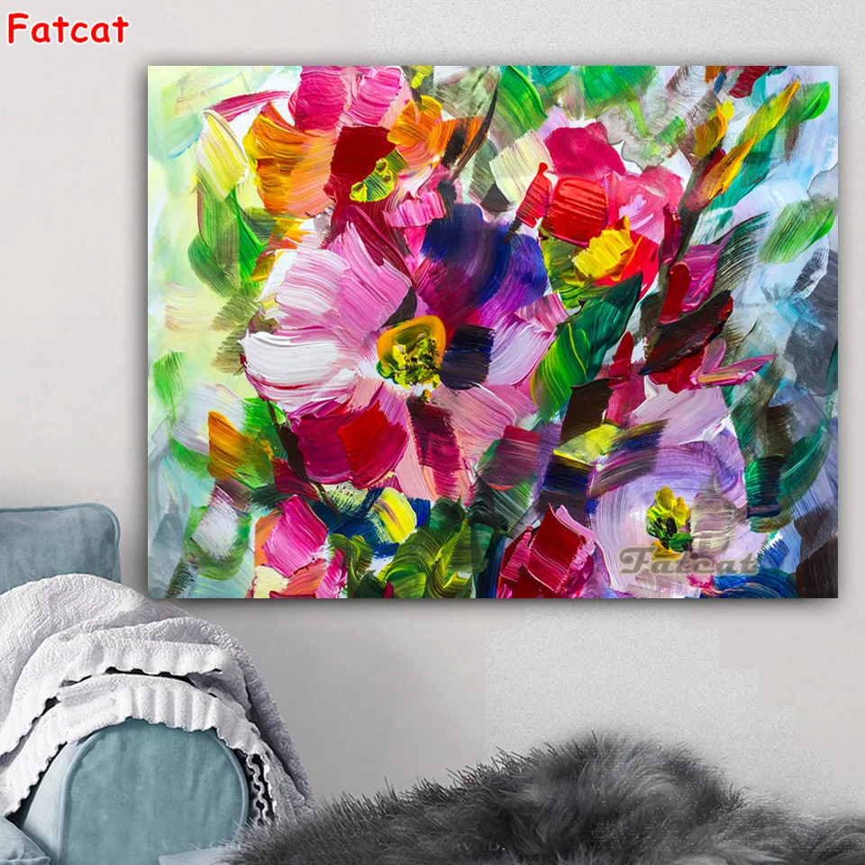 

5D DIY Diamond Painting Kit Flowers Colorful Floral home decor Gift Square Embroidery Mosaic Cross Stitch Impressionist GG6401