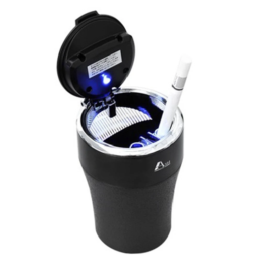 

Multifunction Solar Charging Car LED Light Ashtray Black with High Classic Gift for Men Accesorios Para Automovil