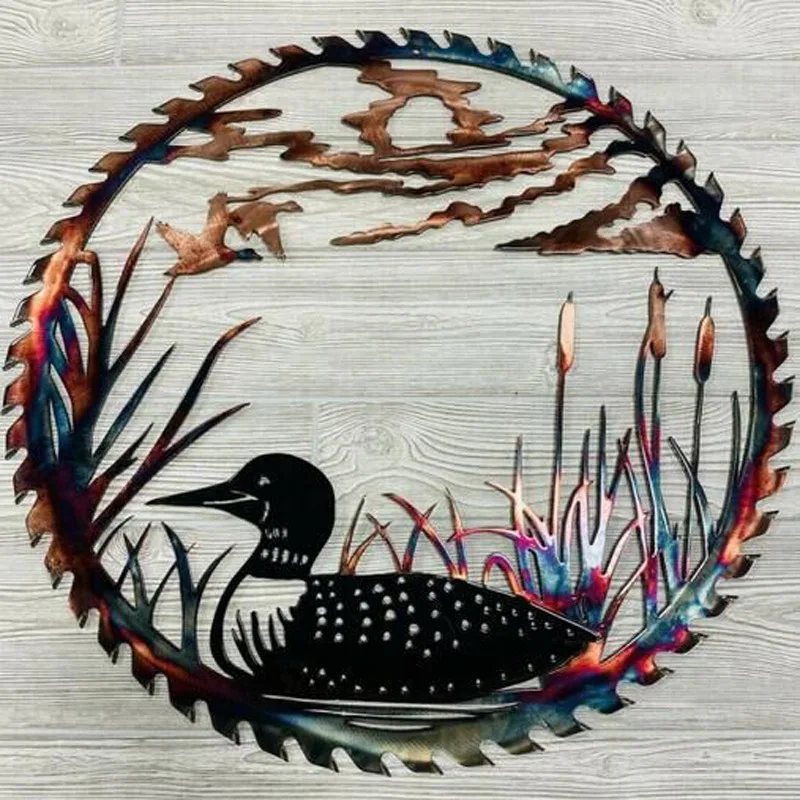 

Silhouette Hanging Ornament Special Jagged Shape Decoration Metal Wall Decor For Home Office Decor FBS889