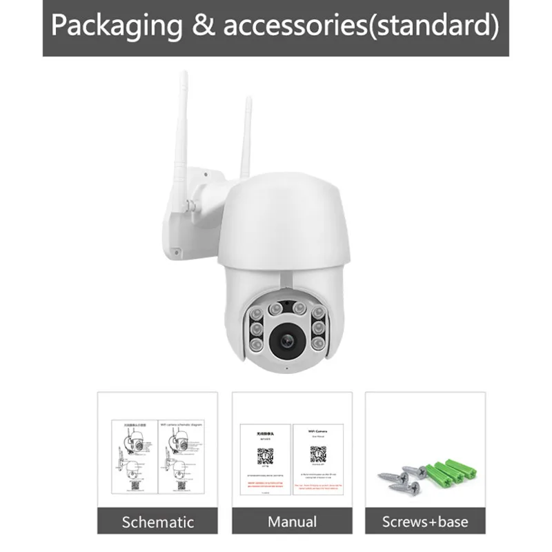 

1080P Wifi Wifi IP 2MP 1080P PTZ CCTV - 3,6