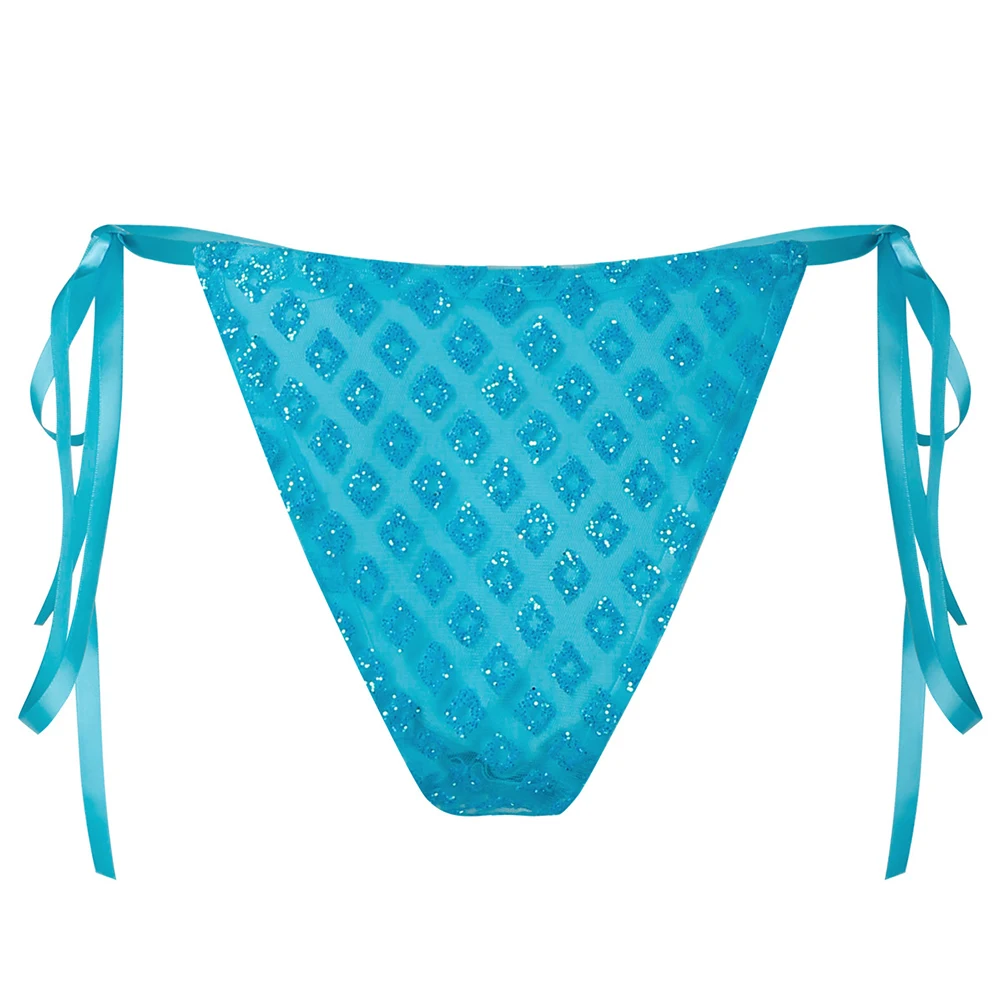 Женские трусики сексуальные блестящие блестки нижнее белье трусы бикини для