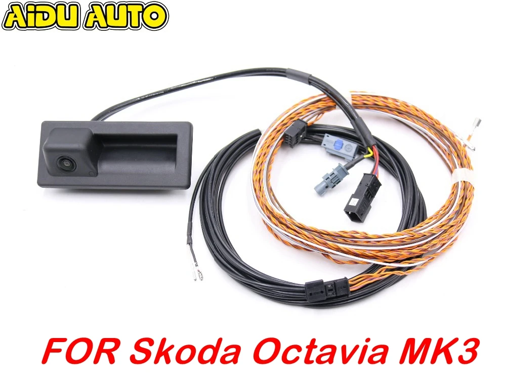 Для Skoda Octavia MK3 III превосходные 3V B8 заднего вида крышка багажника Камера с хай лайн