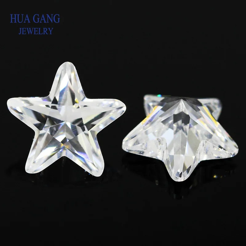 

Size 4x4~10x10mm White Star Shape 5A CZ Stone Synthetic Gems Cubic Zirconia For Jewelry