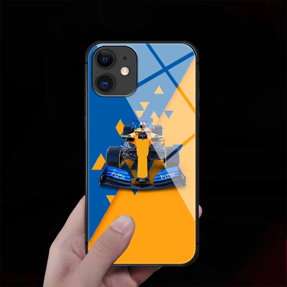 

Lando Norris F1 Tempered Glass Phone Case Cover For IPhone 5 6 7 8 11 12 S Plus Xr X Xs Pro Max Mini Se 2020 Black Hot Black