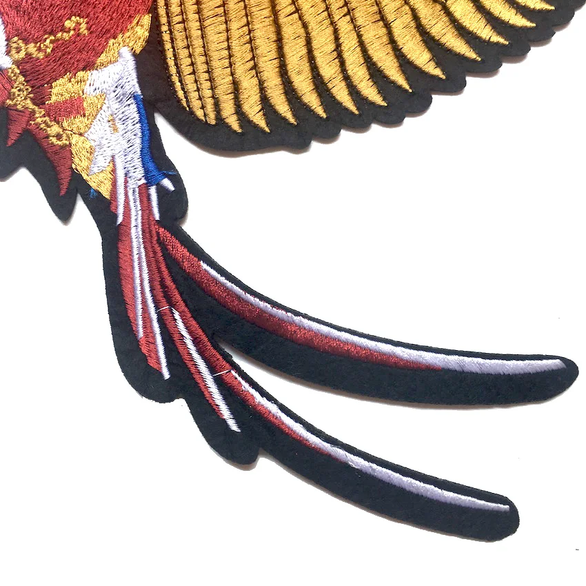 1 шт. большой красивыми блестками птица патчи для одежды пришить вышитые наклейки