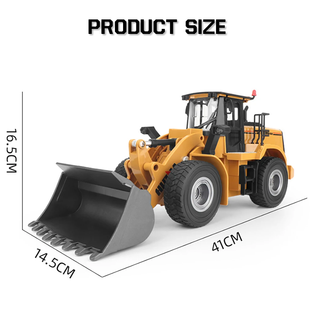 Huina 1567 1:24 Rc Truck Loader Tractor Model 2.4G Radio Control Bulldozer Engineering Car Excavator Vehicle Toys for Boy Gift | Игрушки и