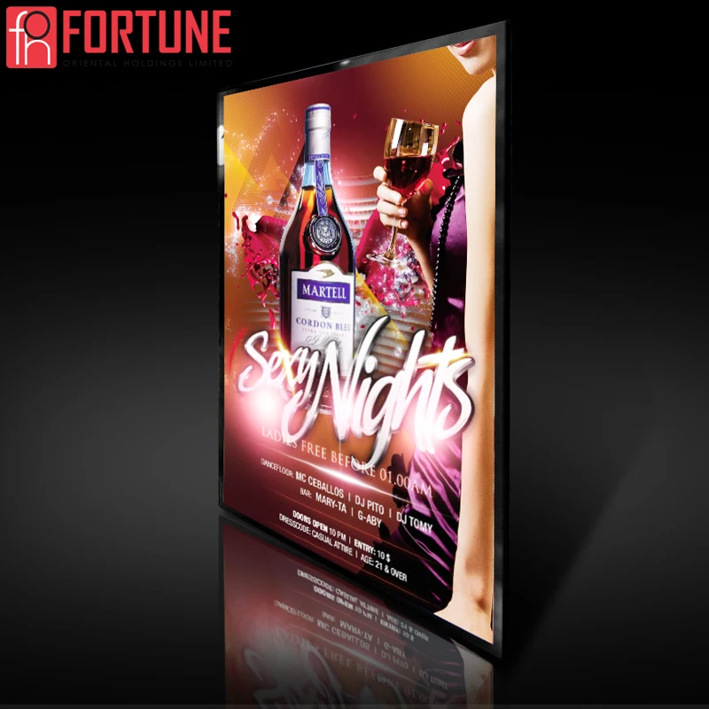 NEW Letreiro LED Poster Frame Illumination Led Advertising Light Boxes Indoor Menu Board For Restaurant Ultra-thin Box | Лампы и