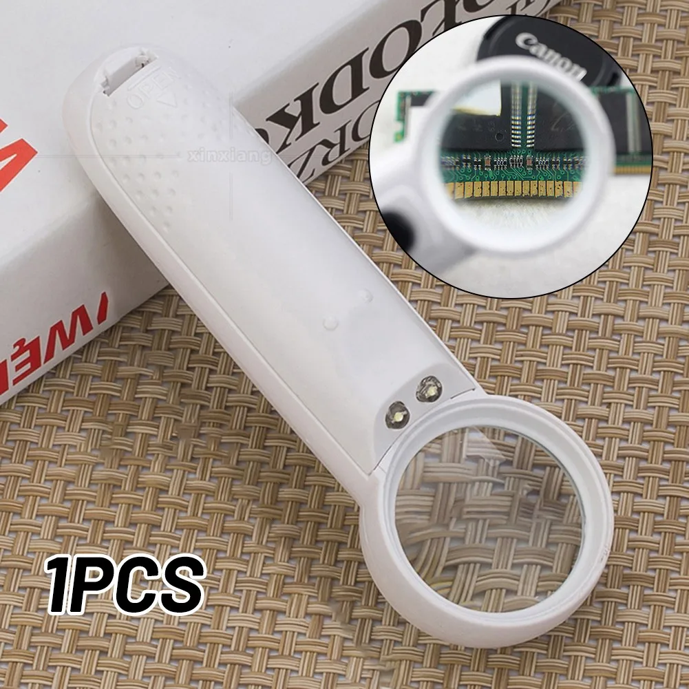 

High-quality Handheld Dual LED Lamp 15 Times Illumination 37mm Magnifying Glass