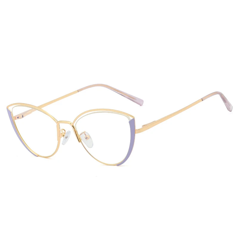 

Anti-Blue Light Cat Eye Ultralight Metal Frames Men Women Optical Fashion Computer Glasses