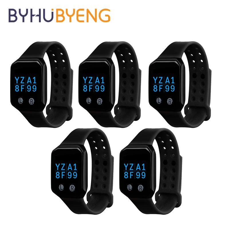 BYHUBYENG 5 шт. оборудование для ресторана пейджер обслуживание Camarero часы официантов