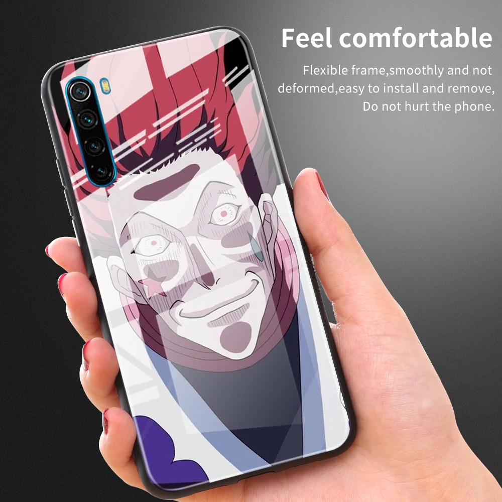 

Hisoka Hunter Tempered Glass Case Coque for Xiaomi Redmi Note 8T 9S 7 8 9 Pro Redmi K20 K30 Pro 7 8A Fundas Capa