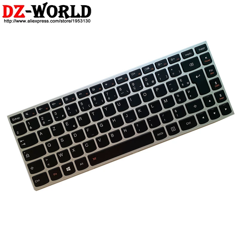 Новая Французская клавиатура для ноутбука с подсветкой Lenovo 500-14см фотография Φ 80