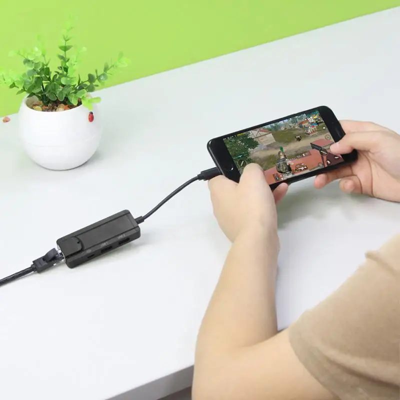 4 в 1 Ethernet RJ45 сетевой адаптер USB 3 0 концентратор LAN для iPhone/iPad Поддержка 10/100 Мбит/с