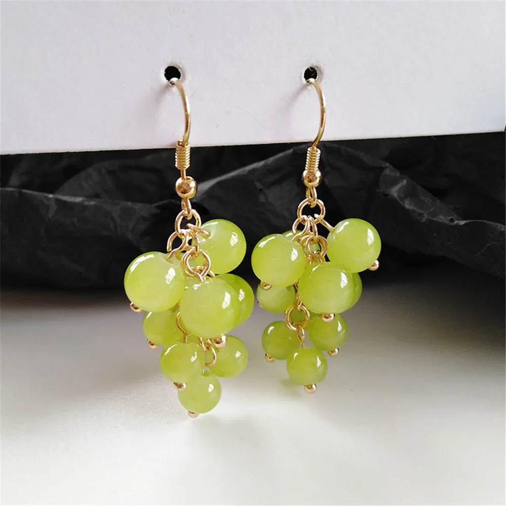 

Fashion Lively Girlish Sense Of Temperament Small Grape Style Ear Hook Beautiful Lady Charm Daily Wear New Arrival
