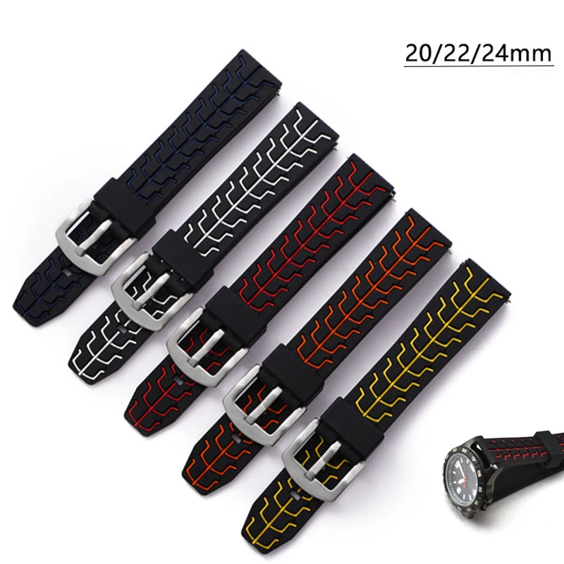 

silicone strap for samsung galaxy s3/s4 20/22/24mm Men's Sports Watch Band Universal waterproof Mesh design Bracelet accessories