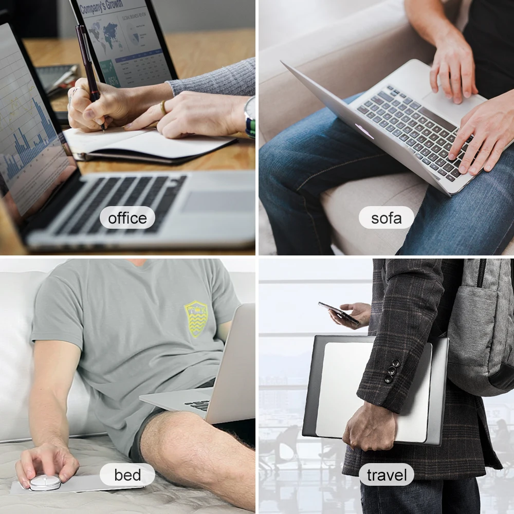 Жесткий металлический алюминиевый коврик для мыши гладкий волшебный