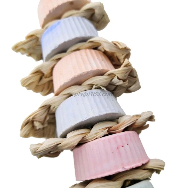 Птицы попугаи шлифовальный камень жевательная игрушка веревка для укуса рта