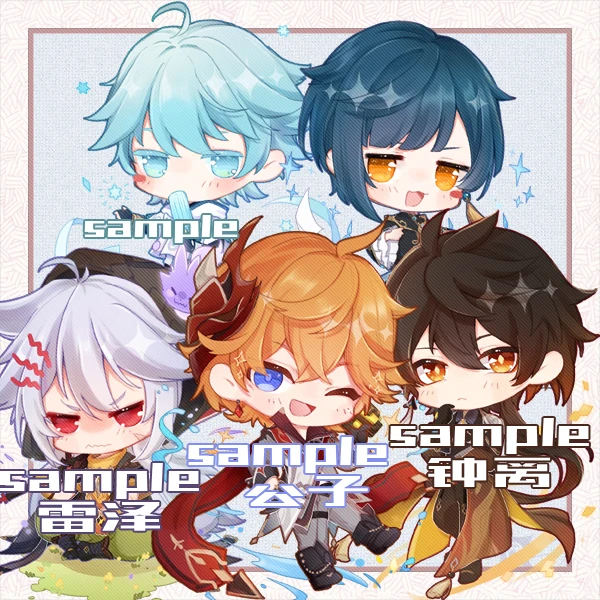 

Аниме Genshin Impact Ganyu Hu Tao tataglia Zhongli подставка фигурка модель акриловый брелок Подвеска фотоброшь булавки подарок