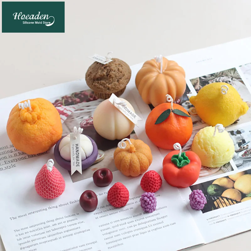 

3D Fruit Shape Cake Mold Handmade Candle Soap Silicone Mould Mousse Dessert Mould Home Decor Cake Decoration Fondant Molds