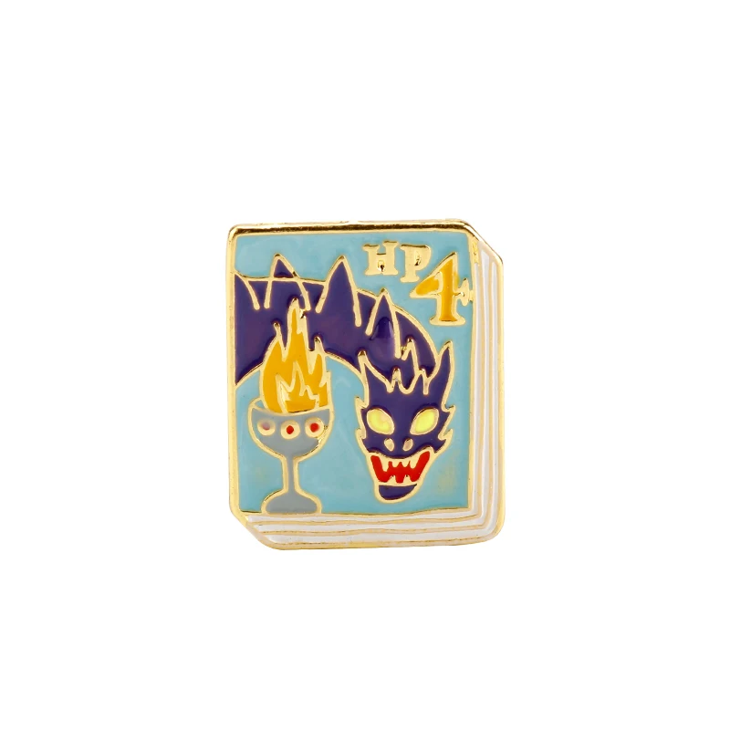 D613 Горячая hp фильм Знак школы Хогвартс на булавке брошь с милой эмалевые броши, булавки дары святить 9/3/4 книги Косплэй подарок - Окраска металла: D613