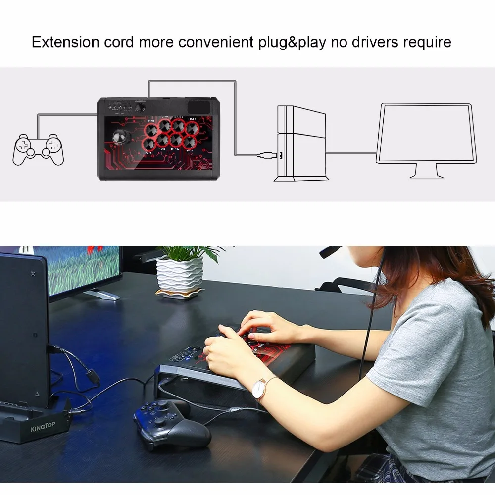 Аркадная Боевая палка боевой Джойстик для Sony Playstation 4 PS4/ Slim/ Pro/ PS3/XBOX ONE XBOX 360 PC Switch