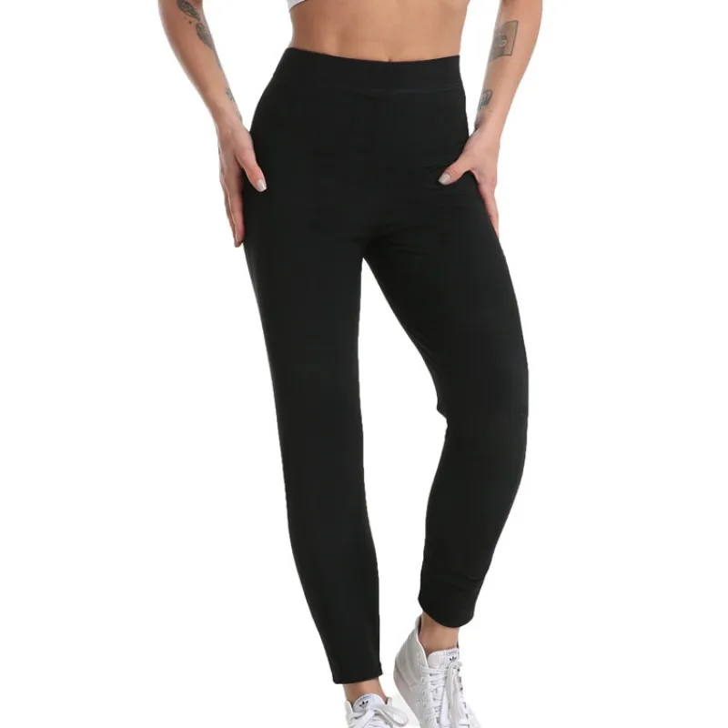 

Sports And Sweat Sweating Clothes Yoga Sauna Hiking Pants Fitness Body Nine Points Shaping Weight Loss Work Out Pants 2021