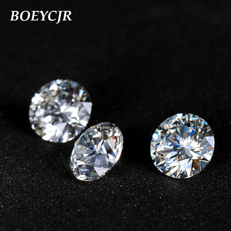 BOEYCJR 1.5ct 7 5 мм D цветной круглый блестящий Ограненный моиссанит Свободный Камень