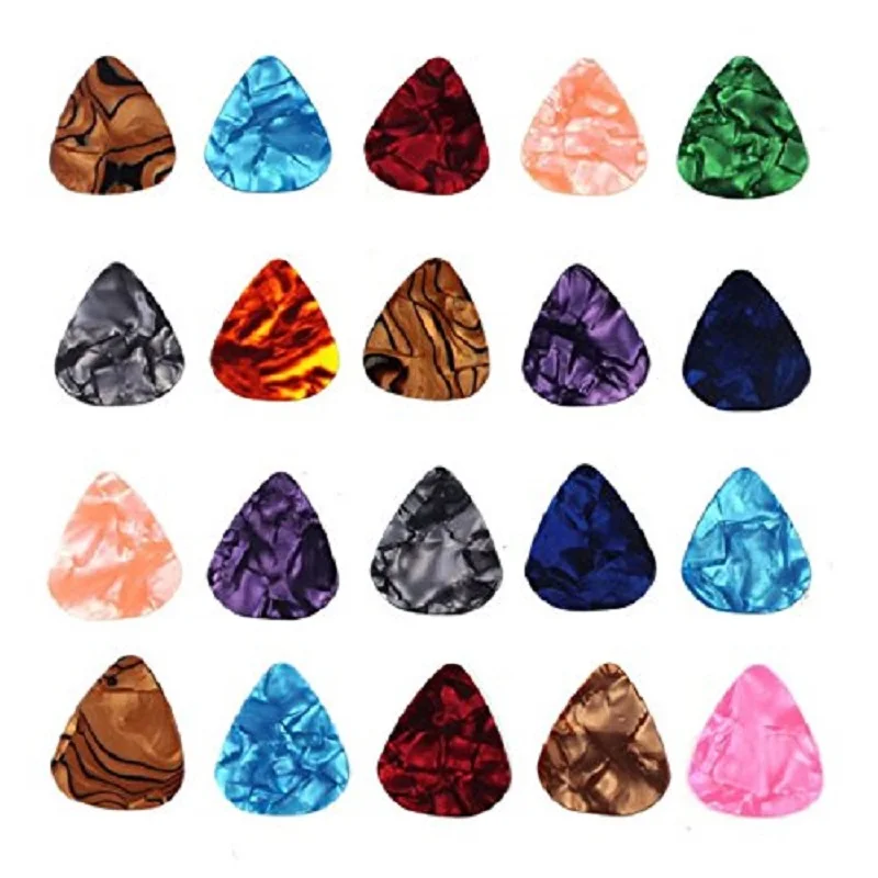 20 шт. Элегантный и красочные 0 71 мм целлулоидные медиаторы для гитары бас