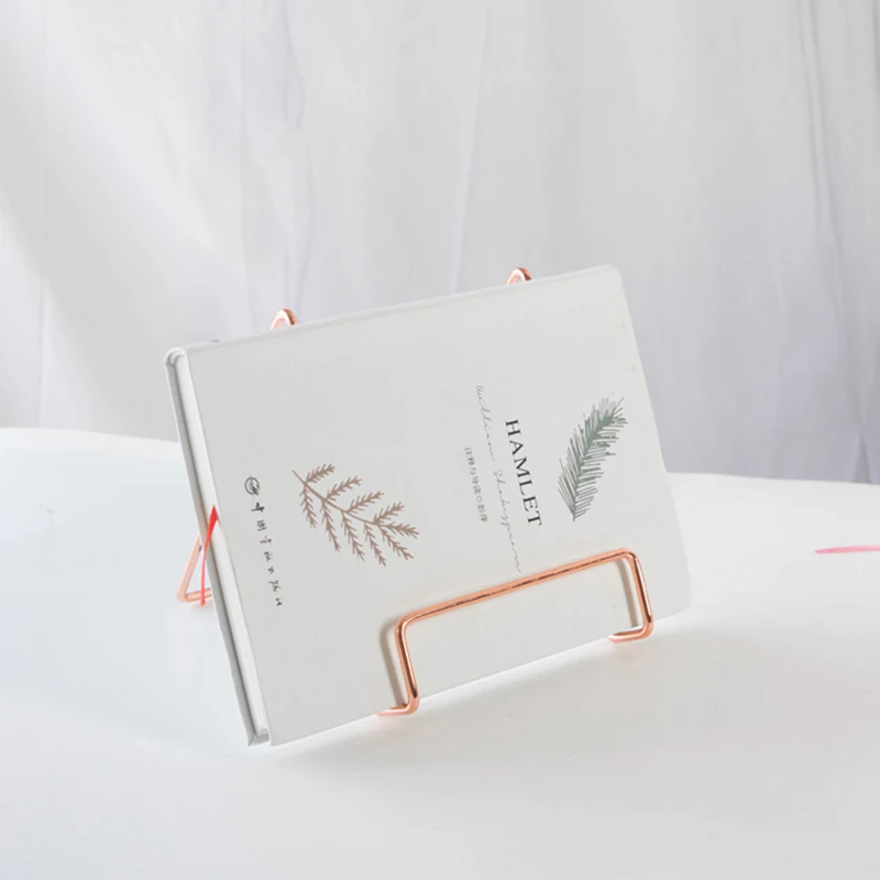 Подставка для книг с рамкой фотографий и надписью розовое золото| |