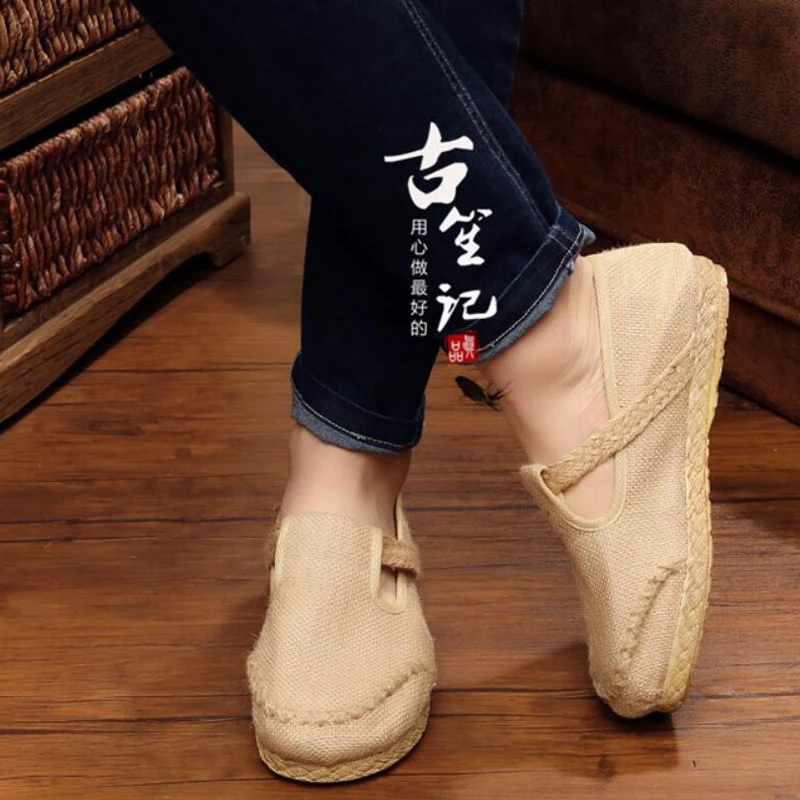 Мужские тканевые туфли ZFTL Китайская традиционная льняная обувь ручной работы