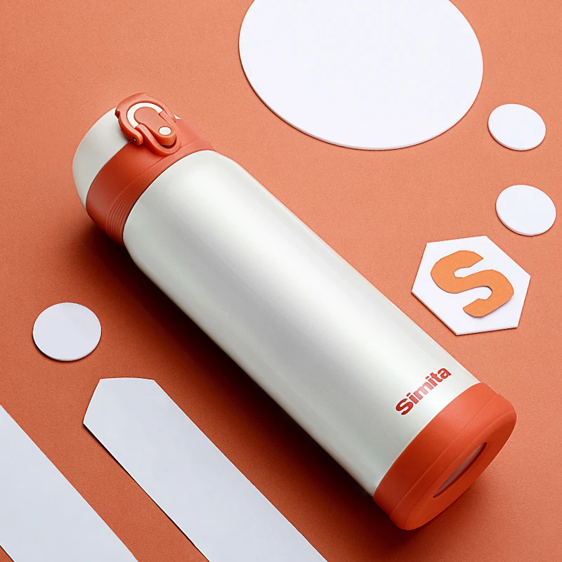 

YT Travel Mug Water Thermos Bottle 450ml Stainless Steel Double Wall Thermal Cup Home Coffee Termo Para Cafe Drink Bottle