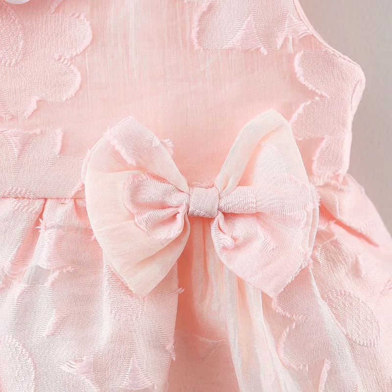

New Baby Dress For Girl 2021 Summer Girls Beading Clothes Cute Bow Princess Dresses 1-3 Years Girls vestidos Baby Costumes