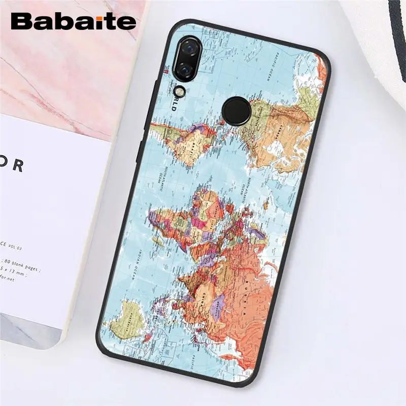 A9 Babaite карта мира путешествия просто пойти чехол для телефона для Xiaomi Redmi8 4X 6A S2 Go Redmi 5 5Plus Note4 5 7 Note8Pro - Цвет: A9