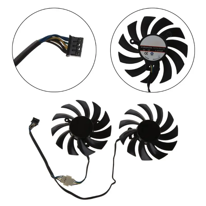 

FD7010H12S 75MM 4pin Cooler Fan Graphics Video Card Fans For MSI 6930 7850 GTX 550 750 770 Ti 7870 Video Card Cooling